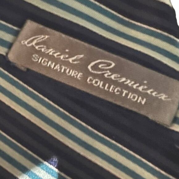 Daniel Cremieux Limited Edition Silk Tie Stripe 6/70 Italy Signature Collection - Picture 4 of 16